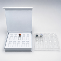 Boîtes d'emballage holographiques pour flacons de peptides, les plus vendues, boîtes d'emballage en verre pour flacons, stylos, avec fermeture magnétique et dorure à chaud