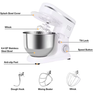 Mezclador de 5/6/8/10L para hornear, Robot para repostería, <span class=keywords><strong>Vatidora</strong></span>, hacer pan, Robot pastelería, batidora de pie, electrodomésticos, - Product Image 4