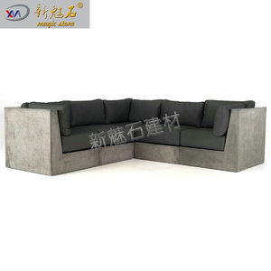 Nouvelle table basse ronde en béton apparent GRC Magic Stone pour extérieur, idéale pour balcon et moments de détente - Product Image 5