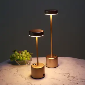 Lampada da scrivania ricaricabile artistica protezione per gli occhi Lampara soggiorno camera da letto luce LED Nordic Iron Touch Dimming Metal De Mesa per Bar