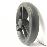 Roue de poussette pour bébé de 7 pouces en mousse EVA avec frein en plastique pour poussette