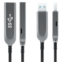 Câble d'extension USB à fibre optique 1M/2M/3M Longueur personnalisable 10 Gbit/s USB 3.0 AOC Blindage hybride tressé pour ordinateur