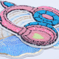 Patchs thermocollants en feutre chenille à paillettes style Y2K, oreilles de chat flexibles et nuage arc-en-ciel, pour chapeaux, sacs, parfait pour la décoration de vêtements DIY féminins