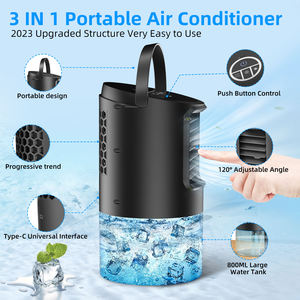 Ventilateur de climatisation électrique 7 couleurs avec veilleuse, économie d'énergie, minuterie 3 vitesses, protection contre la panne d'eau, faible bruit, refroidissement seul - Product Image 4