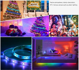 Tira de Luz LED Flexible Iridiscente de 12 V CC, SMD5050, 5 Metros/Rollo, 10 Metros/Rollo, 12 W/Metro, Placa PCB de Doble Cara, 30D <span class=keywords><strong>60D</strong></span>/M, Conjunto WS2811IC - Product Image 4