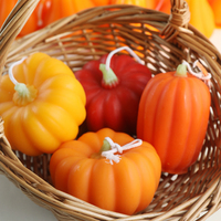 Bougie parfumée artisanale en cire de soja en forme de citrouille pour Halloween, cadeau d'automne, bougie créative parfumée à l'arôme de citrouille, vente en gros