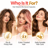 Capsules de sérum vitaminé pour cheveux à l'huile de maroc, soin capillaire nourrissant quotidien pour une brillance lisse, marque privée OEM ODM Grossiste