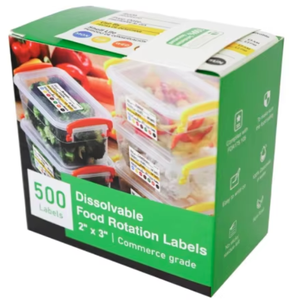 2x3 Inch Dissolvable Food Labels BPA-Free Waterproof Food Rotation Labels for Restaurant & <b>Kitchen</b> Use - Product Image 5
