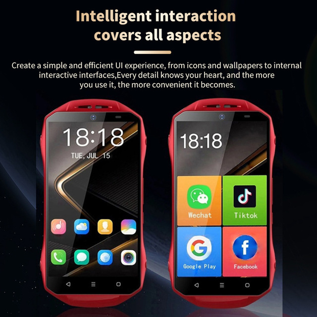 New Smartphone 4.5" Screen 4G Dual SIM Dual Standby Android OS Type-C Fast Charging MediaTek Quad Core Sports Car Elderly Backup