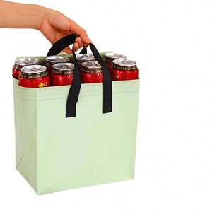 Sac isotherme jetable en non-tissé pour livraison de café, boba, bubble tea, boissons, pâtisseries, en aluminium personnalisé - Product Image 6