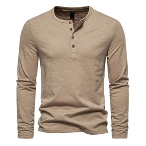Camiseta de Manga Larga para Hombre, Corte Ajustado, Informal, de Poliéster/Algodón, Transpirable, de Secado Rápido, con Bordado/Estampado Personalizado, Cuello Redondo, Color Sólido - Product Image 4