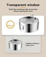 Fontaine à eau automatique pour chat en acier inoxydable ultra-silencieuse de 7 L, distributeur d'eau automatique pour animaux de compagnie