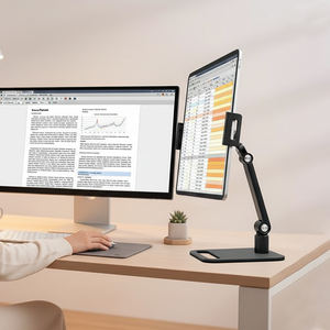 Support pliable PROYOU pour iPhone et iPad, support de bureau pour téléphone portable et tablette, support de tablette portable réglable, support de tablette pliable pour bureau - Product Image 3