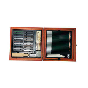 Set Pensil Sketsa Profesional GF New Trends 58 pcs Deluxe, Set Pensil Gambar dan Sketsa dengan Kotak Kayu - Product Image 3