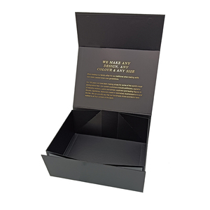 Custom Recyclable Black Magnetic Cardboard Paper <b>Box</b> for Socks Fur Clothing <b>Foldable</b> Embossed Matt Lamination for Gift Packing - Product Image 1