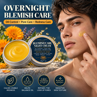 Crème Visage Apaisante Ownbrand pour Peaux Grasses à Tendance Acnéique, Contrôle du Sébum, Affinage des Pores, Lissage et Atténuation des Rougeurs
