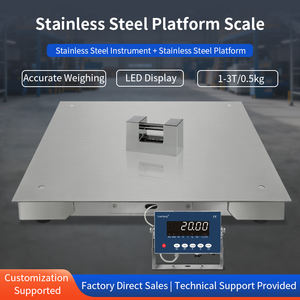 Analoger Boden verkauf Digital 1Ton Platform Machine Duty IP68 Washdown Lebensmittel waagen Edelstahl Elektronische Waage aus schwerem Stahl - Product Image 4