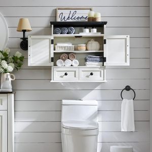 CF Taille personnalisée en <span class=keywords><strong>bois</strong></span> moderne mur salle de bain placard tiroir étagère réglable Double portes de grange stockage <span class=keywords><strong>armoire</strong></span> <span class=keywords><strong>à</strong></span> <span class=keywords><strong>pharmacie</strong></span> - Product Image 4