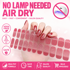 KIKILEE Autocollants pour ongles en gel 3D entièrement durcis, pigment perlé, design saisonnier de Noël, couverture complète, usine OEM - Product Image 1