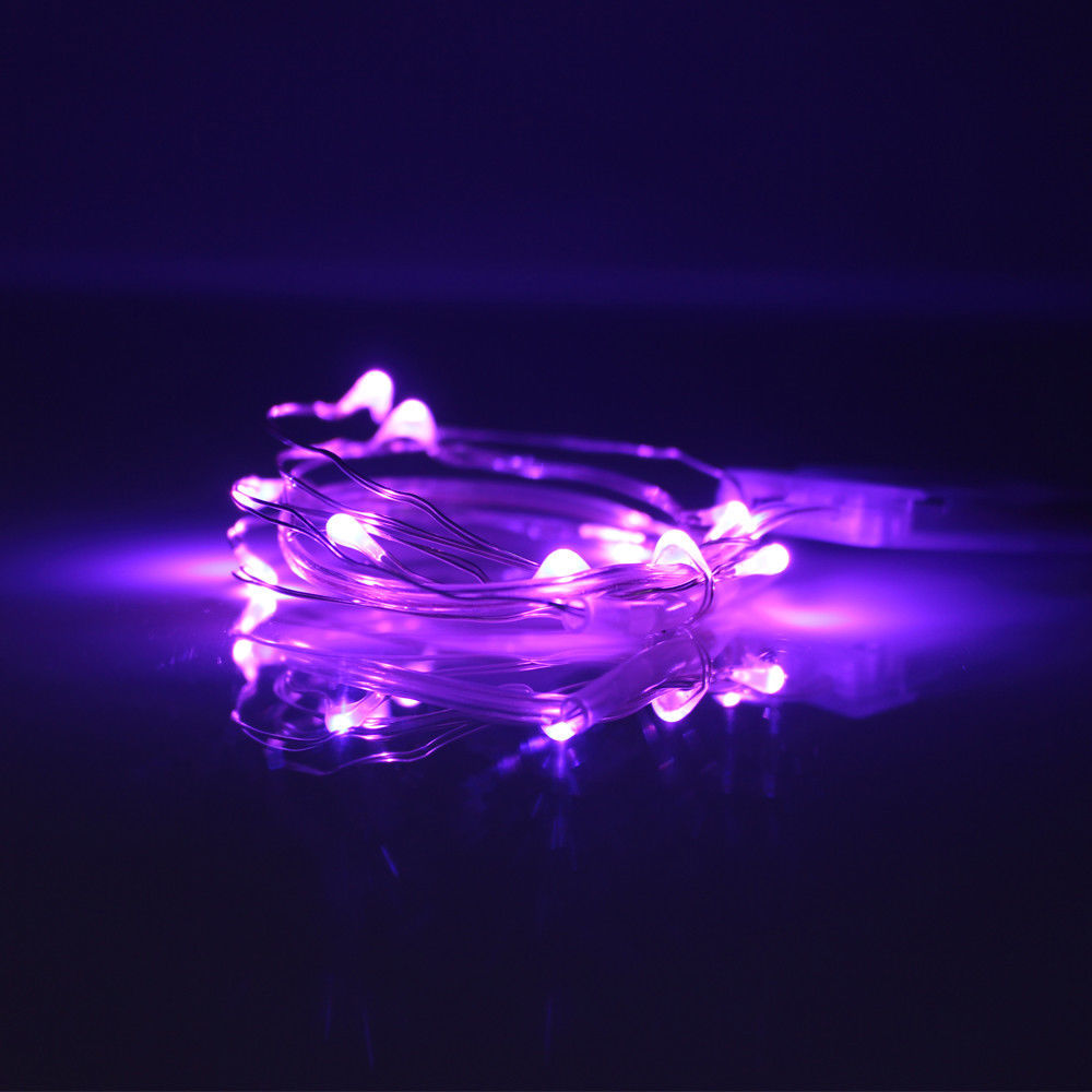 USB Powered 5V LED Silver Copper Wire String Lights 5M 50 LEDs Garland ...
