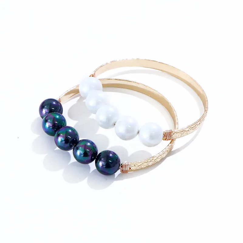 Leekkomi — Bracelet en perles hawaïennes, bijoux polynéens, plaqués en or, différentes couleurs de perles, vente en gros