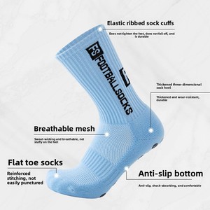 Calze da Calcio Professionali Trend per Uomo, Traspiranti e Assorbenti, Calze Sportive da Allenamento <span class=keywords><strong>con</strong></span> Grip Antiscivolo per Adulti - Collezione Primavera - Product Image 4