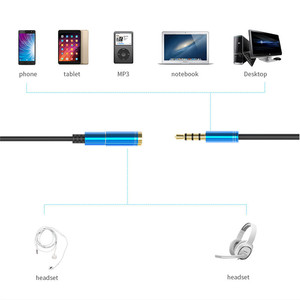 Nuevo producto 35 mm Audio <span class=keywords><strong>Converter</strong></span> <span class=keywords><strong>A</strong></span> up macho <span class=keywords><strong>a</strong></span> hembra Cable de auriculares para <span class=keywords><strong>Mp</strong></span> <span class=keywords><strong>3</strong></span> Phone Tablet Desktop - Product Image 2