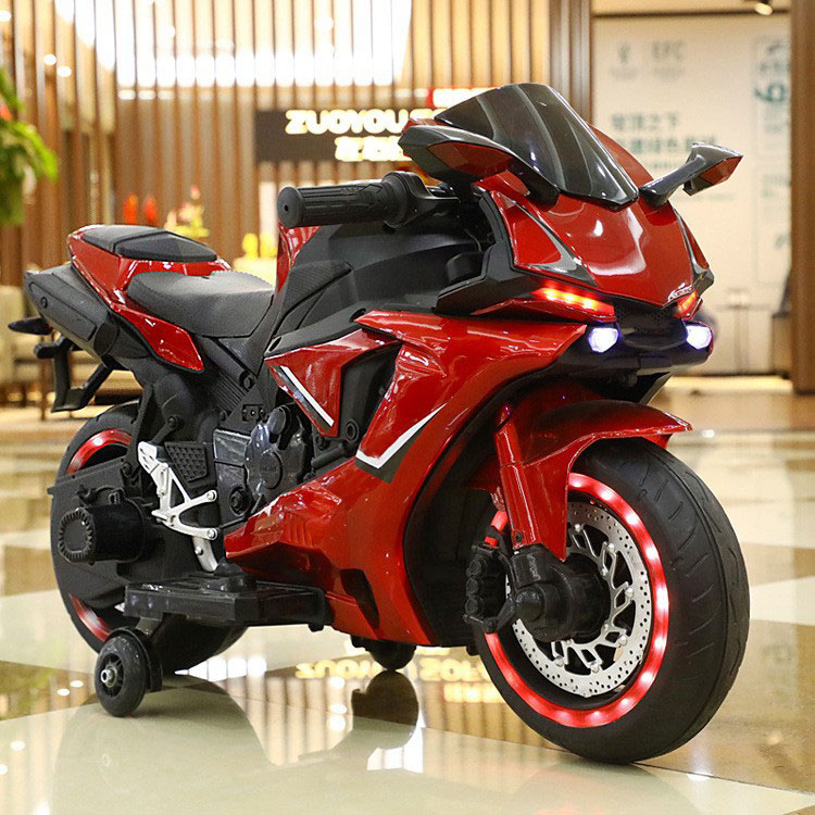 Painted red lever throttle wheel lights