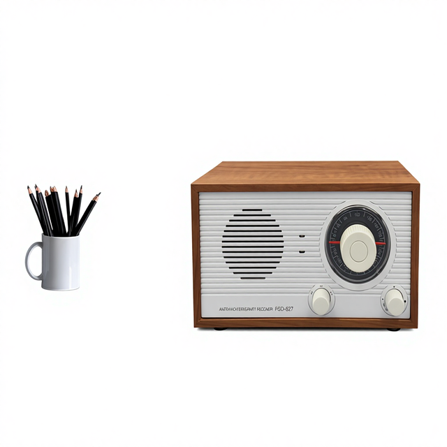 Model FSD-825/827 Radio / Accept Sample/Vintage AM/FM Radio with Retro Design Bass Speaker and Plastic Construction