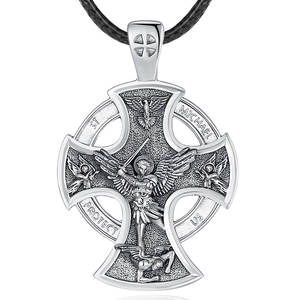 Changda S925 Sterling Silver <strong>St</strong> Christopher <strong>St</strong> Benedict Saint Jesus Medal Archangel <strong>St</strong> <strong>Michael</strong> <strong>Necklace</strong> for Men - Product Image 2