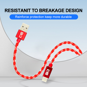 Chất Lượng Cao 3A 1M QC <span class=keywords><strong>USB</strong></span> Một Để TYPE-C Nylon Bện Nhanh Chóng Sạc Cáp Cho Điện Thoại Di Động Máy Ảnh Máy Tính Tai Nghe Hot Bán - Product Image 2