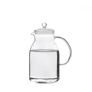 โปรโมชั่นของขวัญหม้อ1.3L แก้วเหยือกที่มีฝาปิด/ดื่มเครื่องดื่มเหยือกแก้วเหยือกน้ำสำหรับใช้ในบ้าน