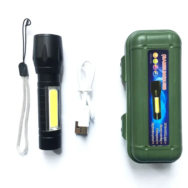 Pocket china custom battery flashlight mini led torch aluminium magnetic 2000 lumens mini cob flashlight
