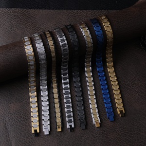 Meilleures Ventes Bracelet Haut de Gamme en Acier Inoxydable Motif Crocodile Acier Titane Germanium Géométrique Unique et Élégant - Product Image 3