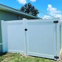 Premium White 6x8 FT Privacy Vinyl Fencing With Gray Color Panel Kit for Residential Use