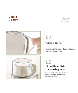 Nhà bếp rõ ràng nhựa hình chữ nhật ngũ cốc Organizer tiêm kỹ thuật khô <span class=keywords><strong>container</strong></span> lưu trữ thực phẩm - Product Image 3