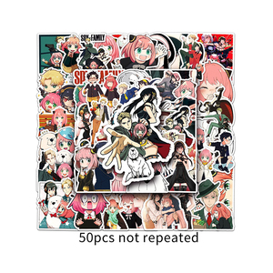 สติกเกอร์ไวนิล PVC อนิเมะกำหนดเองขายส่ง50ชิ้นสติกเกอร์โฮโลแกรมกันน้ำอนิเมะการ์ตูนสายลับสติกเกอร์ครอบครัว - Product Image 4
