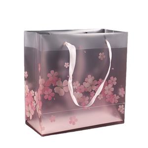 กระเป๋าถือพลาสติกพีวีซีใสพิมพ์ลายกำหนดได้เองของขวัญเครื่องสำอางกระเป๋าช้อปปิ้ง - Product Image 1