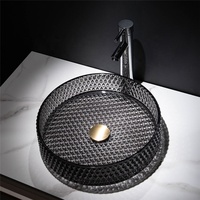 Volka — lavabo en verre cristal pour salle de bain, évier de salle de bains moderne, élégant, Design diamant