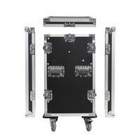 Boîtier de rack d'amplificateur vertical 12U, boîtier de transport avec roulettes