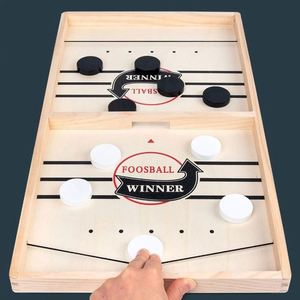 Juego de Futbolín, Hockey de Mesa, Catapulta, Juego Interactivo para Padres e Hijos, Juego de Mesa de Madera para Interiores, Juguete de Lanzamiento de Discos para Niños - Product Image 1