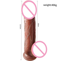 Dildo de Silicona Realista para Mujer, Base con Ventosa de ABS, Impermeable IPx6, Ecológico, Juguetes Sexuales de Silicona Suave