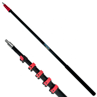 Manche télescopique en aluminium avec embout métallique, verrous rapides, ajustement universel pour tous les outils de nettoyage, performance durable
