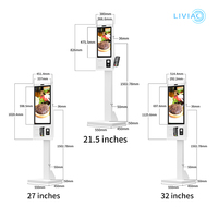 Machine de commande automatique à écran tactile à montage mural pour restaurant de fast-food OEM Kiosques de paiement en libre-service avec lumière