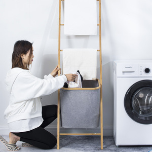 Ladder Shaped <b>Drying</b> <b>Rack</b> 140cm Floor Standing Multifunctional Clothes Storage For Living Room Bedroom - Product Image 4