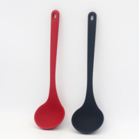 Cuillère de cuisine réutilisable en silicone, ustensiles de cuisine antiadhésifs en silicone, spatule en silicone à long manche