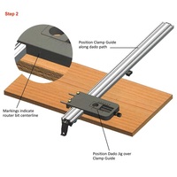 Gabarit de fraisage en aluminium à serrage stable pour projets de rainurage du bois intensifs, facile à utiliser, léger (0,5 kg), fabriqué à Taïwan