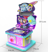 Star Hit Jeu d'arcade à monnayeur pour enfants, modèle marteau, console de jeu vidéo, machine de jeu d'arcade de réaction en métal à monnayeur, pour usage intérieur et divertissement