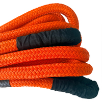 Corde cinétique de 32 mm avec sac de rangement, orange, double tressage en nylon, sangle de remorquage robuste, utilisation agricole et industrielle, corde de récupération cinétique