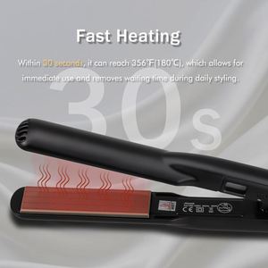 Custom Logo Electric Hot Comb Hair Straightener Curling Iron Negative Ion Flatirons Titanium <b>Battery</b> for Household Hotel - Product Image 2